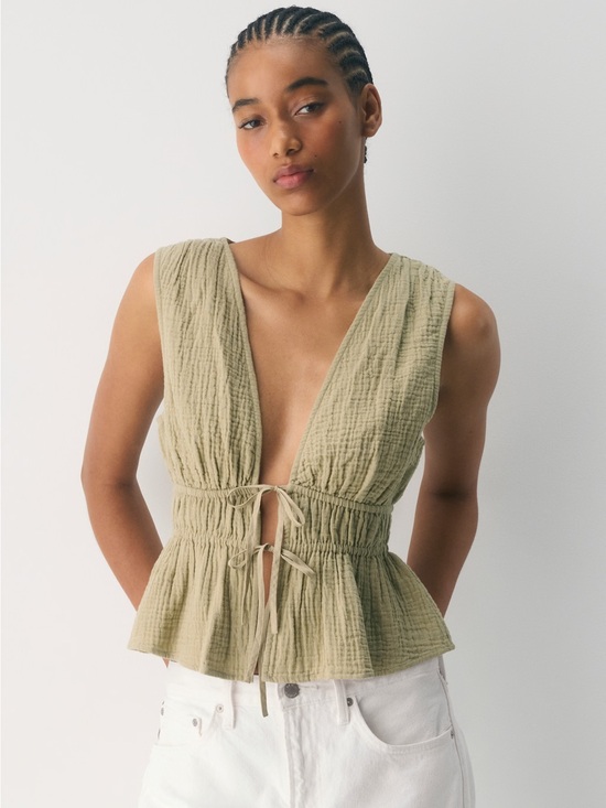 Little Moon Tops - Little moon Aritzia Airplush Cotton Monterosso Top